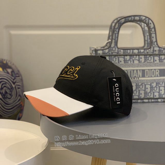 Gucci爆款男士帽子 古馳拼接經典棒球帽鴨舌帽  mm1703